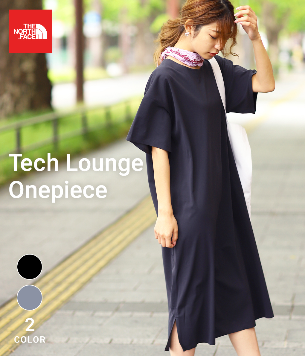 レディースファッション ワンピース New限定品 ラウンジ テック Onepiece Lounge レディース Tech ノースフェイス ザ Face North The ワンピース Ntw Dea アウトドアからタウンユースまで着用可 トラベル向き 吸汗速乾 快適 Tシャツワンピ 半袖