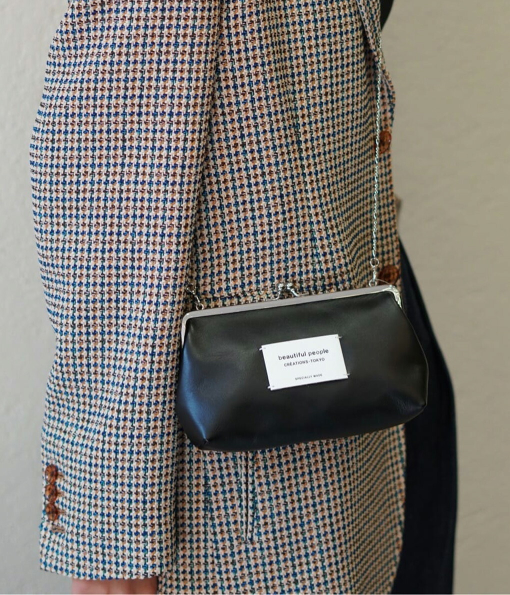 送料無料]beautiful people : [レディース]oblong clasp pouch / 全3色