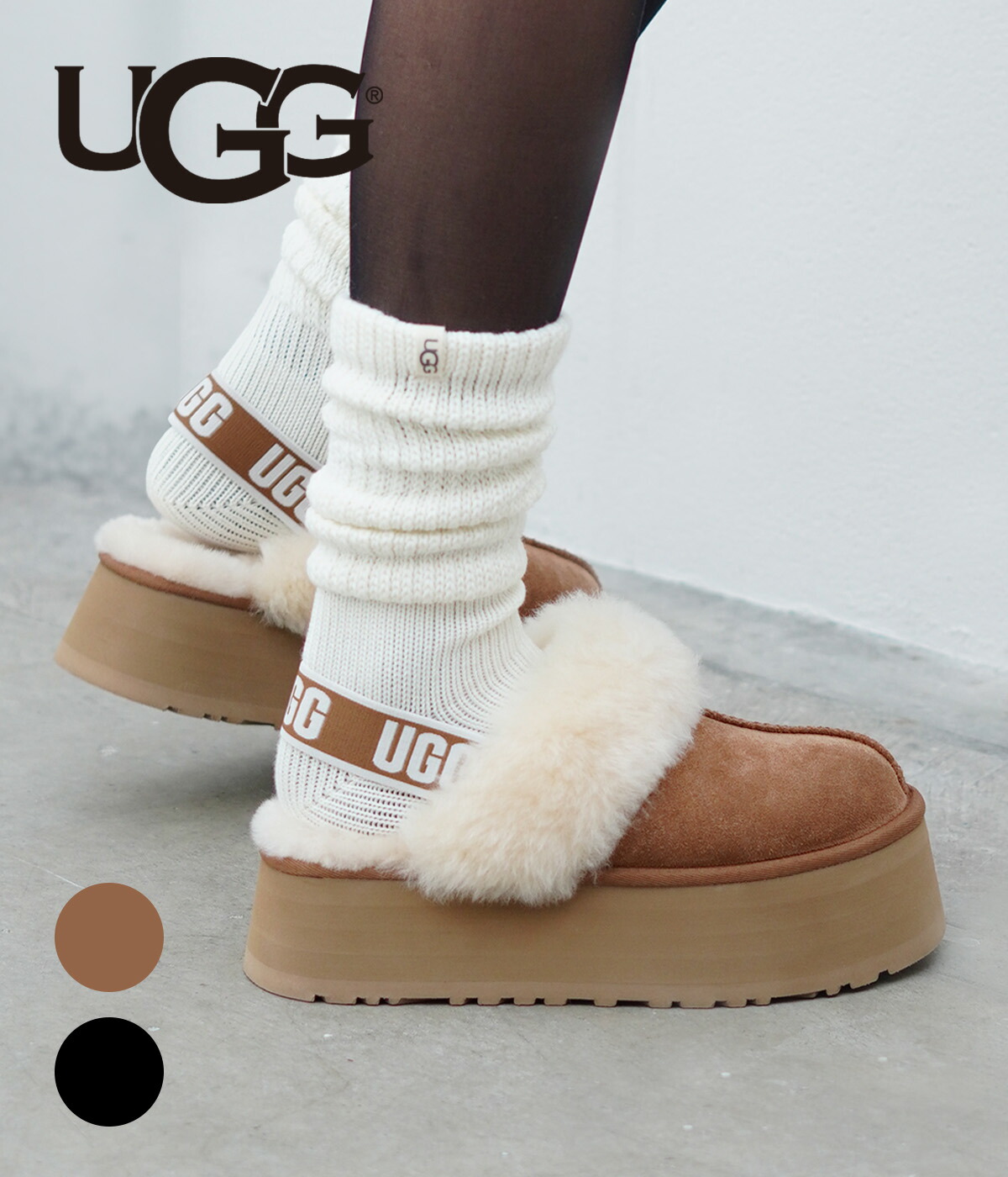 楽天市場】UGG(アグ)レディース ファンケット サンダル ファー