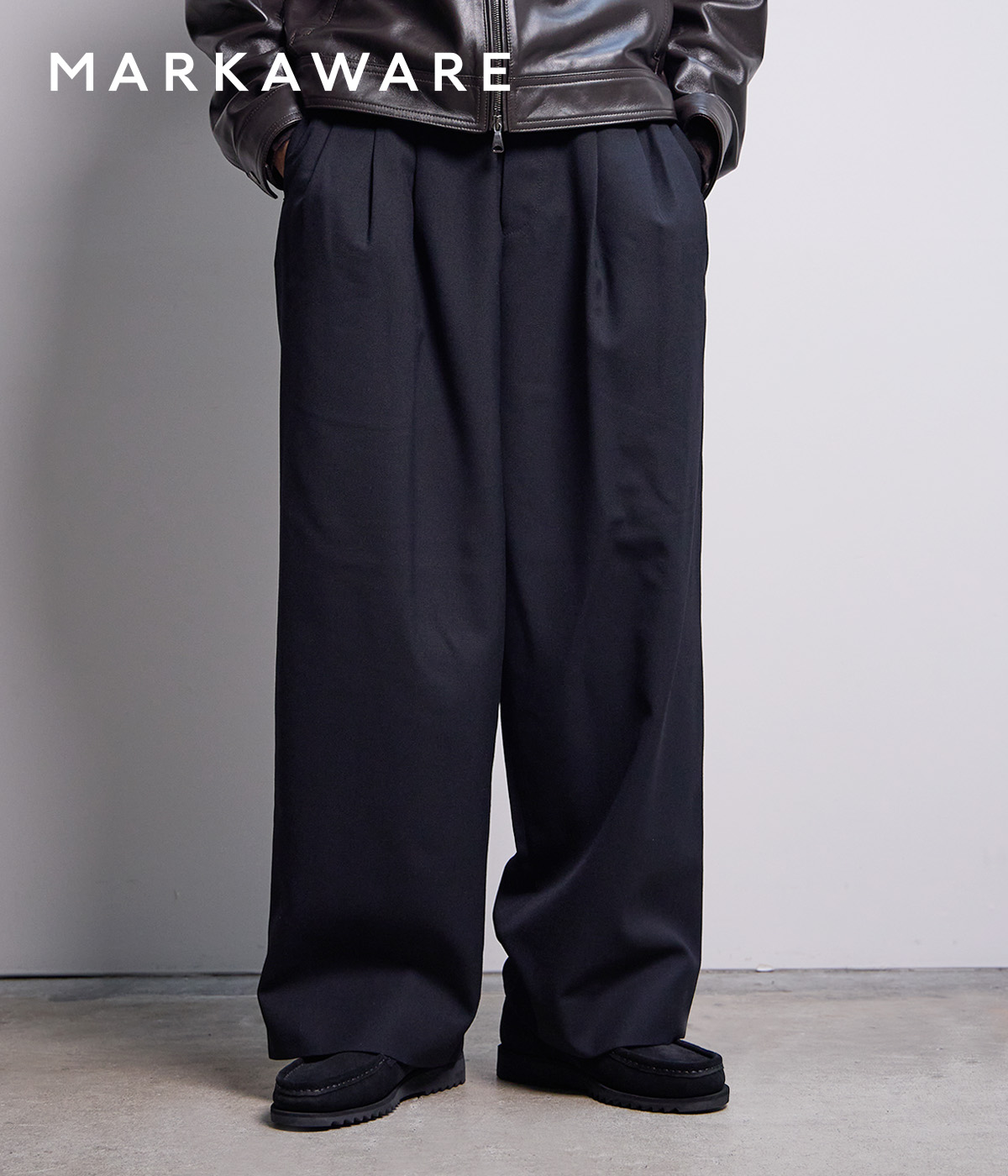 パンツ MARKAWARE DOUBLE PLEATED TROUSERS 楽天市場】[送料無料]MARKAWARE : DOUBLE PLEATED TROUSERS