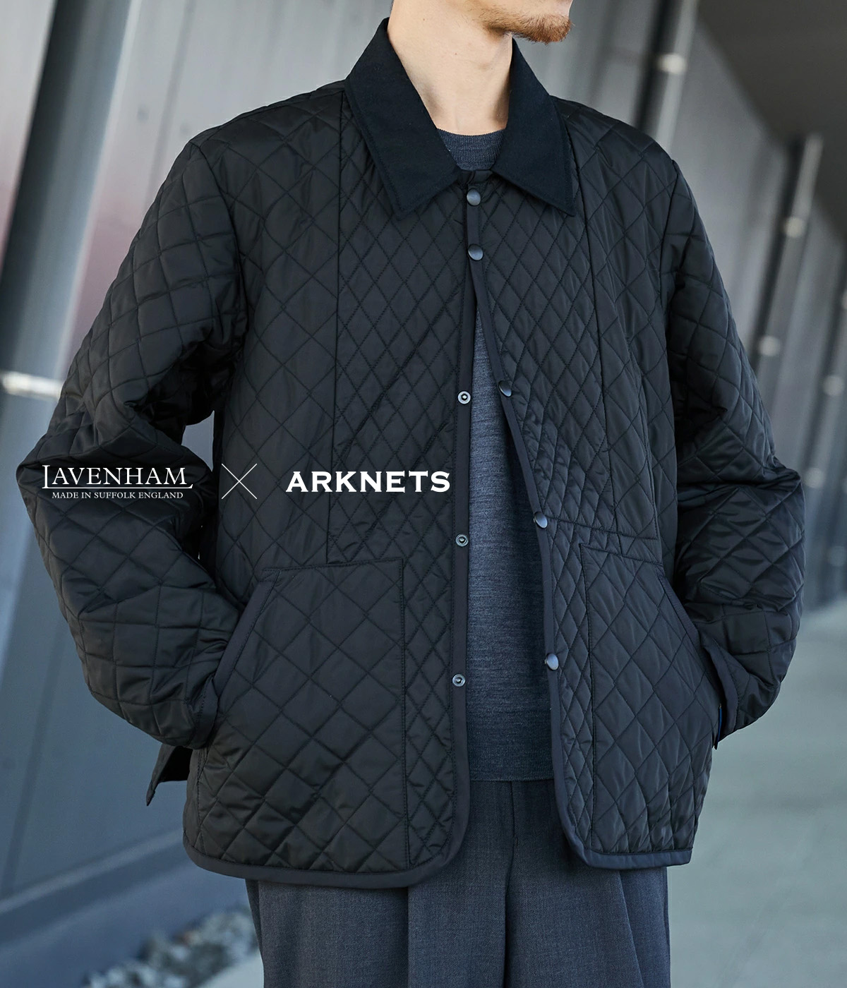 [送料無料]LAVENHAM : 別注 CROPPED PANELLED JACKET : ONLYARK-1-2514[MUS][BJB]｜ＡＲＫｎｅｔｓ