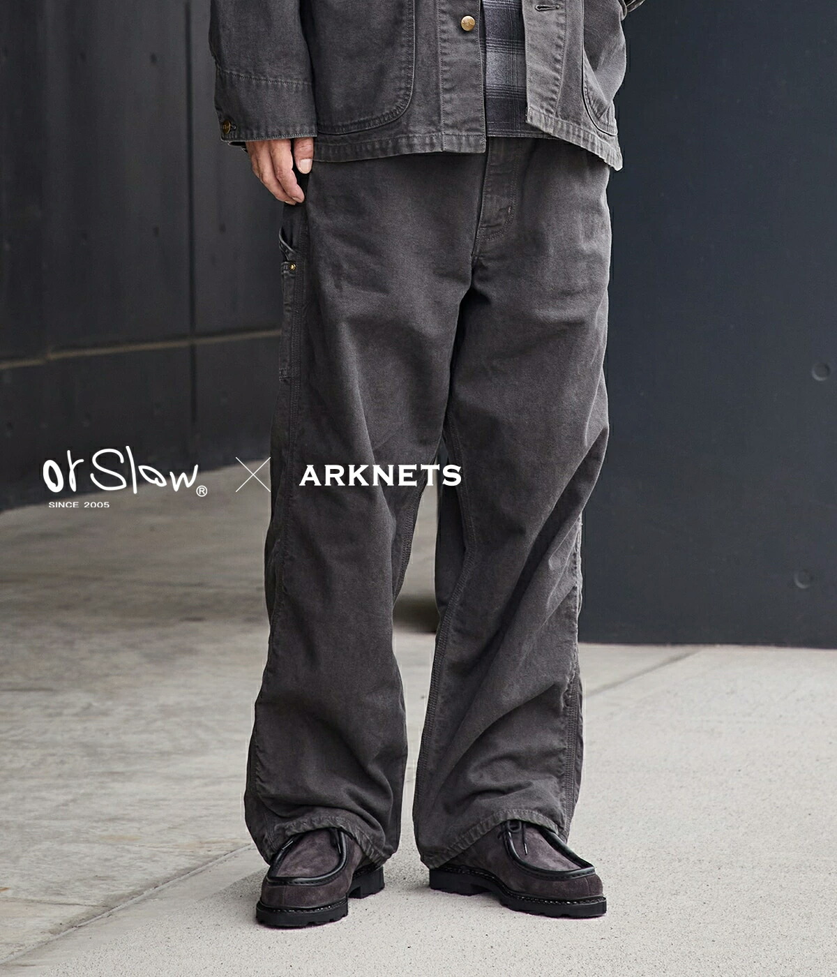楽天市場】[送料無料]orSlow : 別注 DAD'S FIT OXFORD PAINTER PANTS