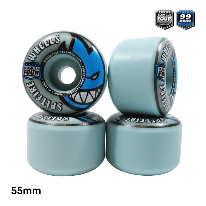 【ウィール/滑るゲーム盤】【貨物輸送無料】SPITFIRE WHEELS(スピットファイヤー・ウィール)FORMULA FOUR (F4)RADIAL FULL / 99Du / 55粍 / LIGHT BLUE滑るゲーム盤一部分 スケートボード-スケートボード・インラインスケート-スポーツ・アウトドア