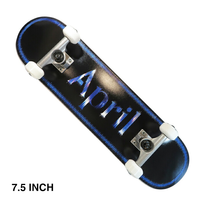 【スケボー/スケートボード/完成品】【送料無料】APRIL SKATEBOARDS (エイプリル・スケートボード) キッズサイズコンプリートセットOG LOGO / FRACTURED 7.5" &times; 29.3"インチウィールの色が選べます初心者におすすめ｜arktz