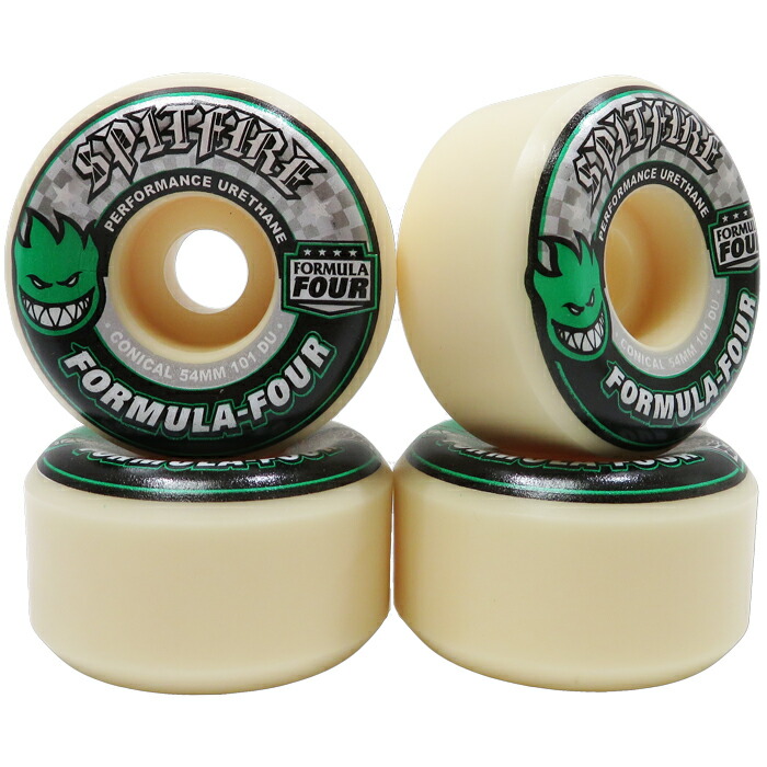 特別価格 SHAPE 101Du ウィール FOUR SPITFIRE FORMURA WHEEL 54mm コニカル CONICAL  スピットファイヤー F4 スケートボード・インラインスケート