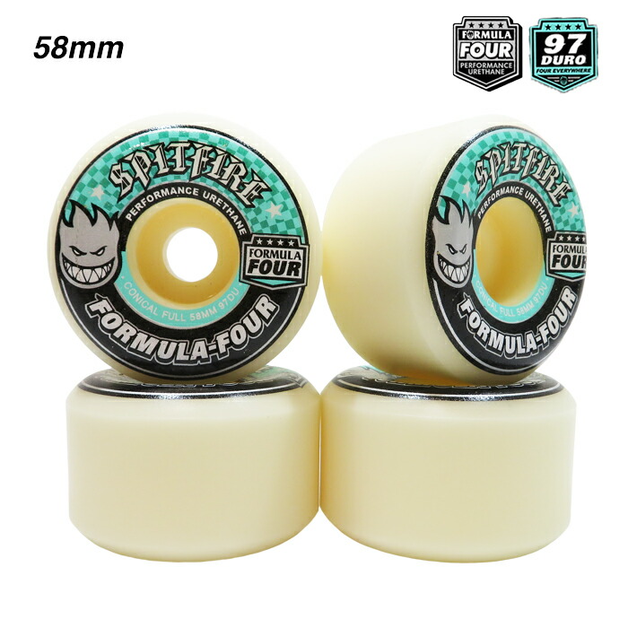 スピットファイア　スケボーウィール　フォーマル４　コニカル　56mm99a スピットファイア スケボーウィール フォーマル4 ラディアル