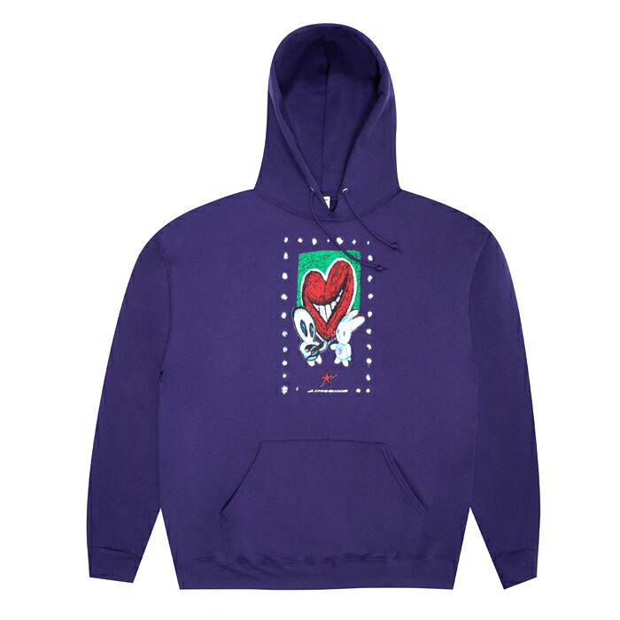 LIMOSINE (リムジン)HEART THROB HOODIE / PURPLE パーカー / フーディ / スケボー｜arktz