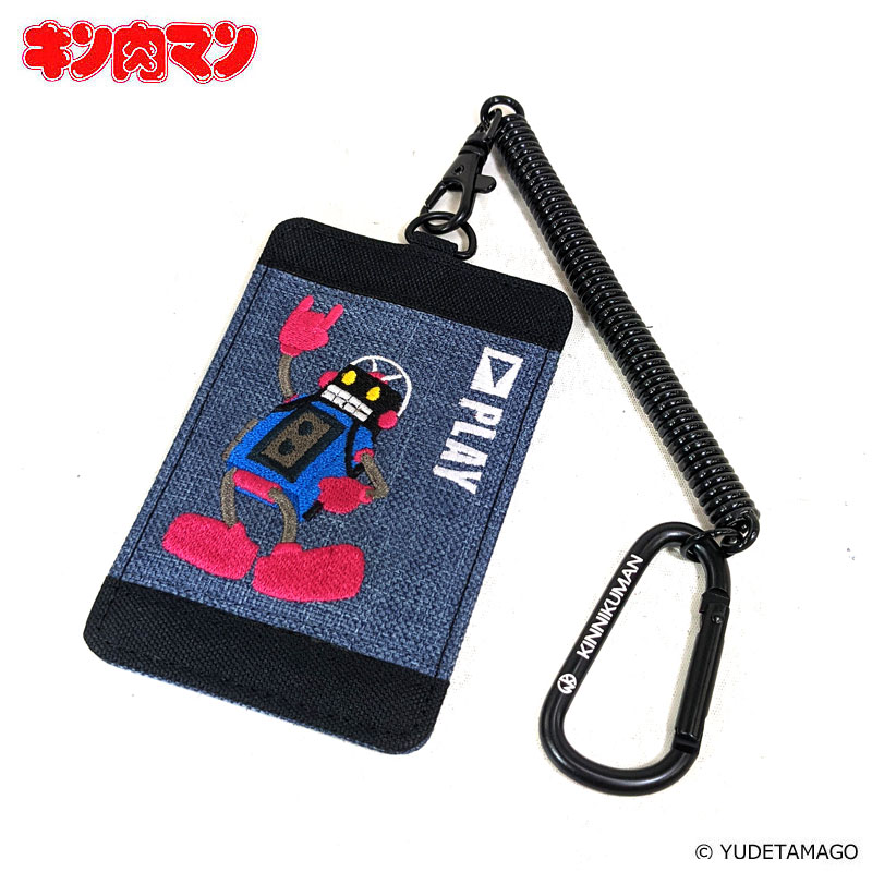 楽天市場 キン肉マン ステカセメロイック刺繍パスケース ブラック ブルーグレー Kinnikuman Muscle Apparel マッスルアパレル Arktz Dba