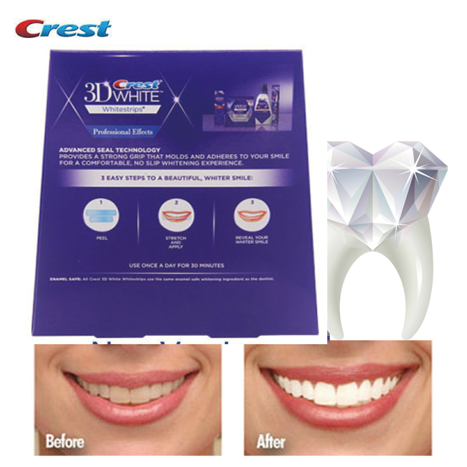 20セット/40枚】正規品 Crest 3D White Whitening クレスト 