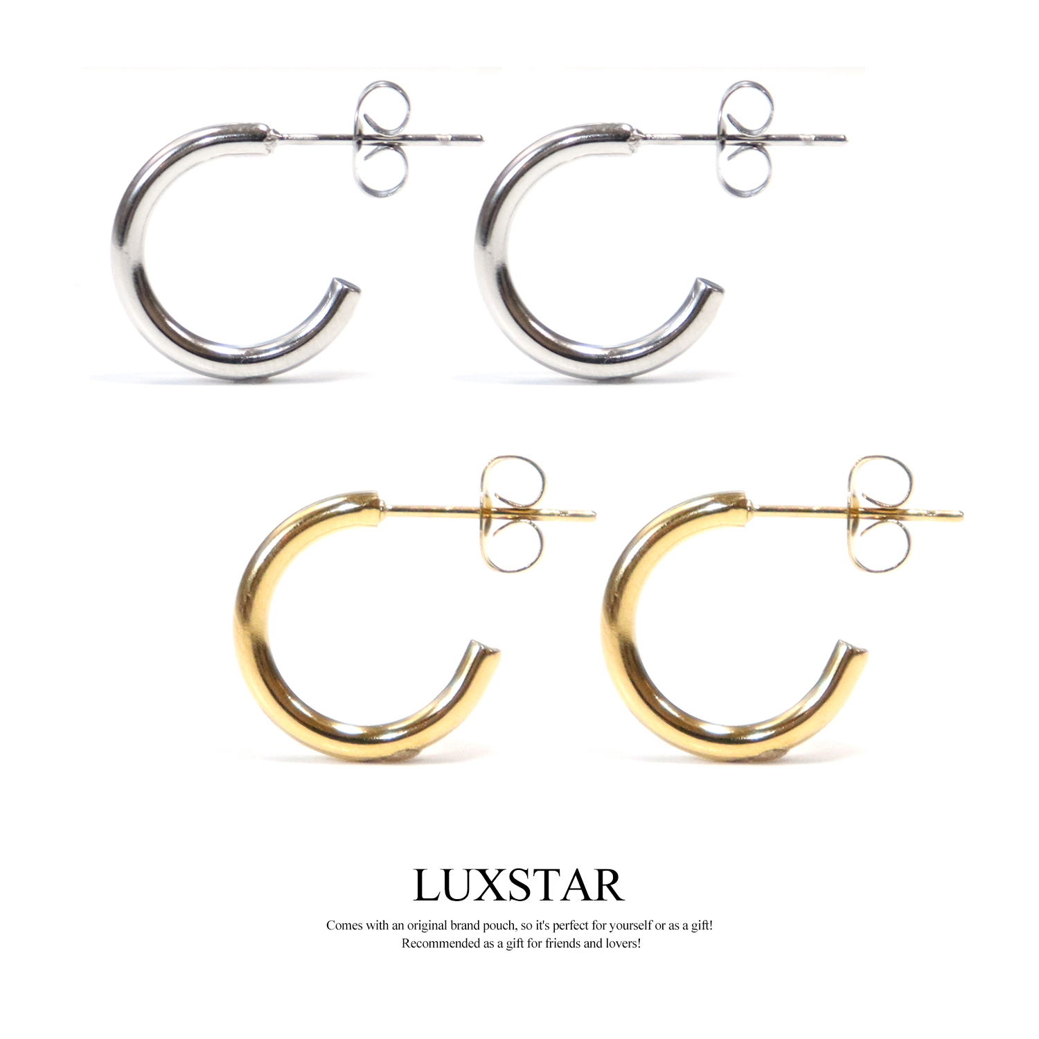 楽天市場】LUXSTAR ピアス リング フープ メンズ レディース 両耳