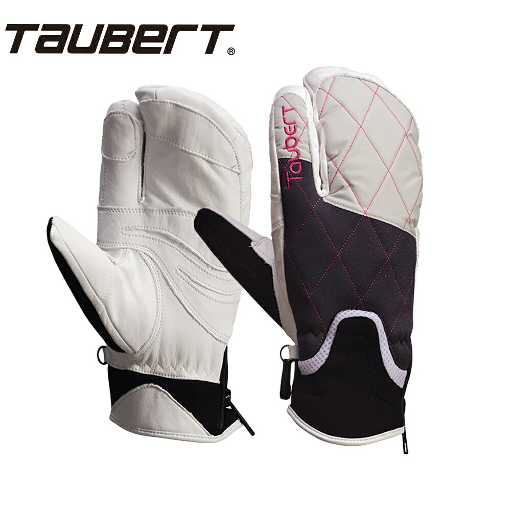 【 MADE IN JAPAN 】 トーバート スポーツ スキー グローブ 牛革 保温性 フィンガースリー + インナー チャコール / シルバー FINGER3+i TAUBERT 日本生産