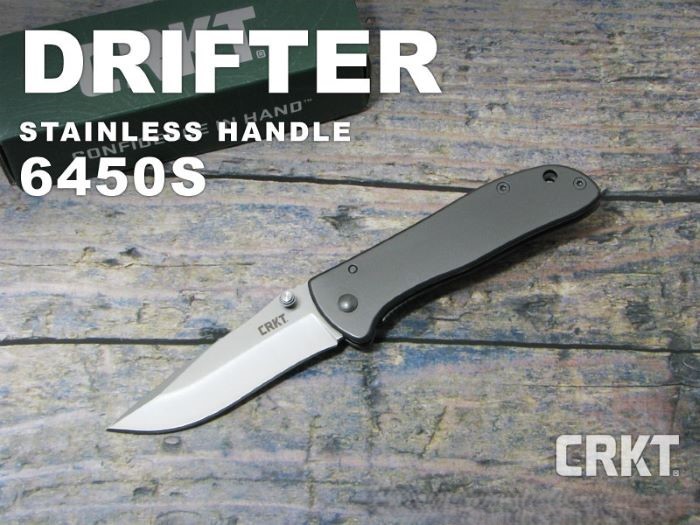 ●● CRKT 6450S 折り畳みナイフ,コロンビアリバーナイフ&ツール ドリフター ステンレスナイフ&ツール 折りたたみナイフナイフ&ツール Drifter Stainless【配送無料】 (サバゲー)画像