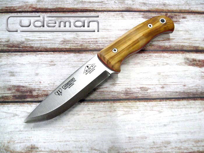 【対応】クードマン CUD158L ブッシュクラフト ナイフ BOHLER N690鋼/オリーブウッドハンドル アウトドア,Cudeman BUSHCRAFT Knife ミリタリー アウトドア キャンプ サバイバル サバゲー