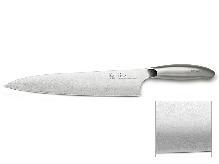●● 高級 iiza イイザ 1310シリーズ包丁　コアレス三層鋼ブレード　牛刀240mm ミリタリー アウトドア キャンプ サバイバル サバゲー キッチン 料理