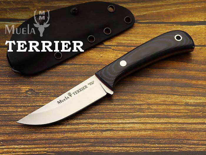 ●● ムエラ TERRIER-9M/K テリア 黒青マイカルタ カイデックス シースナイフ Muela【送料無料】ミリタリー アウトドア キャンプ サバイバル サバゲー