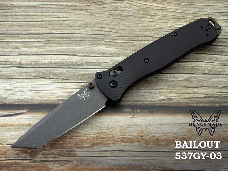 ● 涼み台お手伝いさん ベイルアウト 直刃 折りたたみ九寸五分 537GY-03 BENCHMADE BAILOUT ミリタリー  アウトドア  折りたたみ 難民キャンプ 生き残ること サバゲー