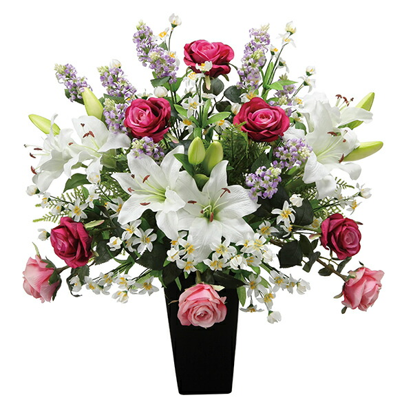 送料込 楽天市場 カサブランカ 造花 消臭 グリーン 観葉植物 オフィス 花 カフェ インテリア 玄関 フェイクグリーン フェイク ロビー リビング エントランス インテリアグリーン おしゃれ 植物 枯れない 光触媒 人工観葉植物 プレミアムカサブランカ お手入れ不要