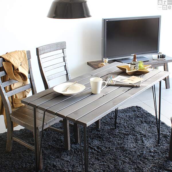 食卓 ダイニングテーブル 北欧 1 カフェ 机 インテリア 一人暮らし アメリカン ナチュラル インダストリアル 木目 男前 木製 テーブル カフェテーブル おしゃれ アンティーク風 Pcデスク アイアン レトロ Arne 店舗用 10 600 Dt 約幅1cm 約奥行60cm 約高さ70cm
