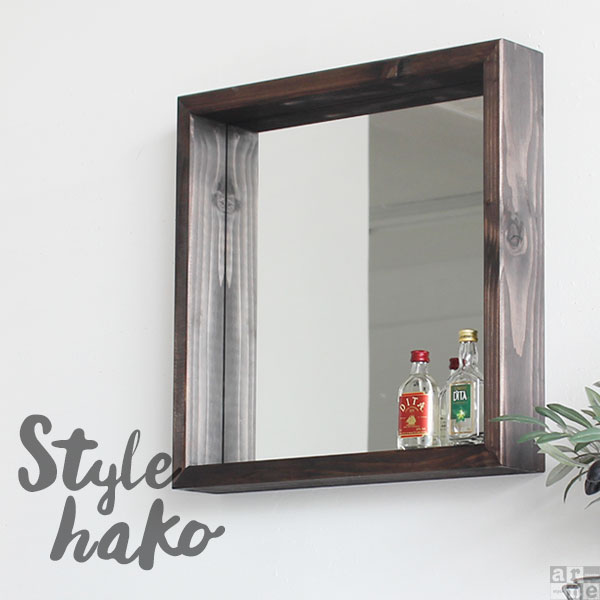 楽天市場】壁掛け ハート 収納付き ミラー シェルフ 収納 北欧 無垢 鏡