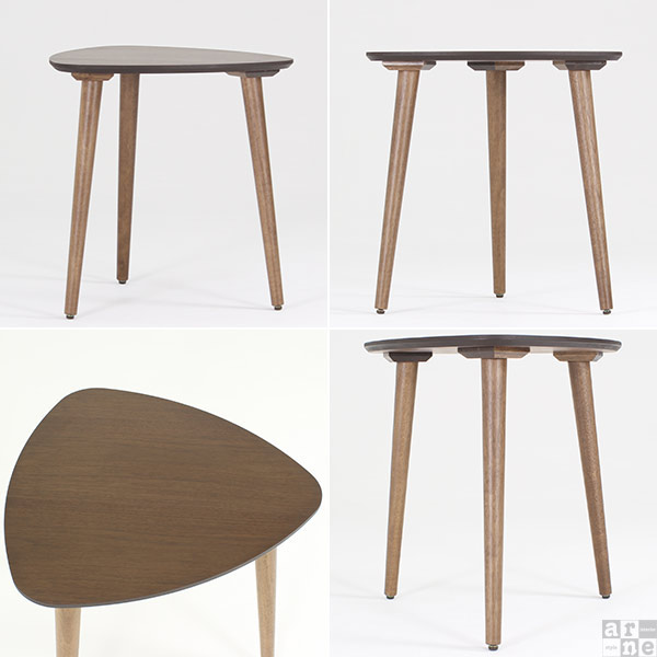 【楽天市場】テーブル ウォールナット 三角 カフェテーブル 60 センターテーブル 高さ60cm 北欧ヴィンテージ調 木製 おしゃれ 北欧 一人暮らし ソファーテーブル ハイテーブル 机