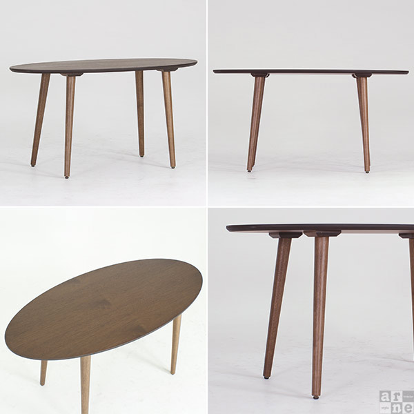 テーブル 楕円 ウォールナット カフェテーブル 1 ダイニングテーブル 高さ60cm 低め センターテーブル リビングテーブル 北欧 おしゃれ 一人暮らし 日本製 机 楕円テーブル ソファー テレワーク デスク 木製 ハイテーブル 高級感 ブラウン カフェ 10 600楕円ht Soone It