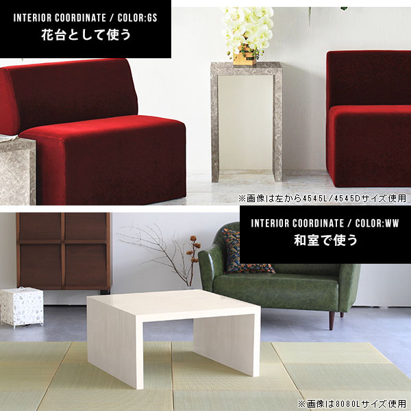ラック本棚シェルフ作業台メラミンディスプレイラック幅125cm奥行70cm高さ60cmZERO-X12570Hnailコの字鏡面テーブル高品質モダンショップホテルおしゃれサイズオーダー多目的ラック別注