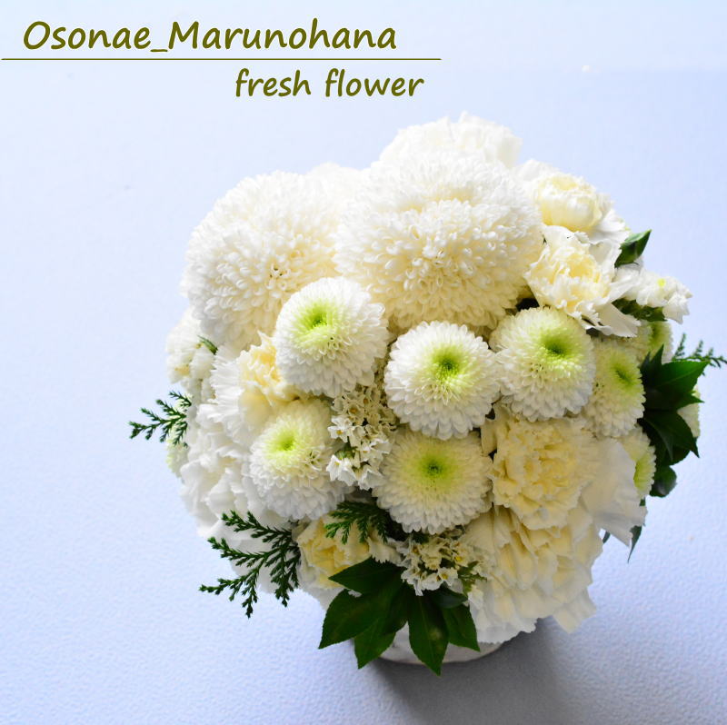 楽天市場 あす楽 花 お供 ギフト 送料無料 生花 フラワーアレンジメント おくやみ お悔み お供花 フラワーギフト 綺麗 おしゃれ 仏前 白 グリーン 土日発送 白 A S Ng ブーケ 花とギフトの店 Arne