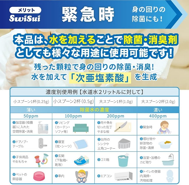 楽天市場】プール 除菌剤 SwiSui 顆粒タイプ 120g 塩素系 日本製：トゥール