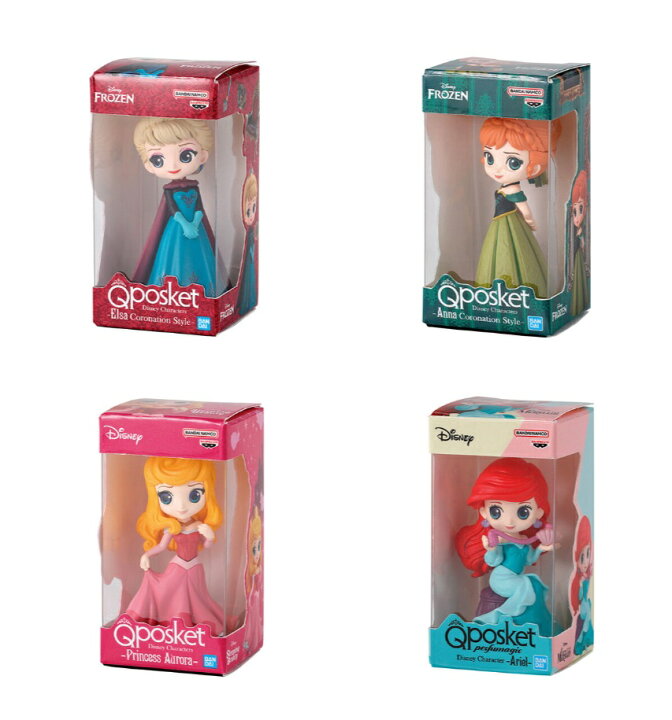 Disney - Disney princess キューポスケットQposket 18体とおまけ Q posket Disney Princess 18 Pieces Set First Edition +