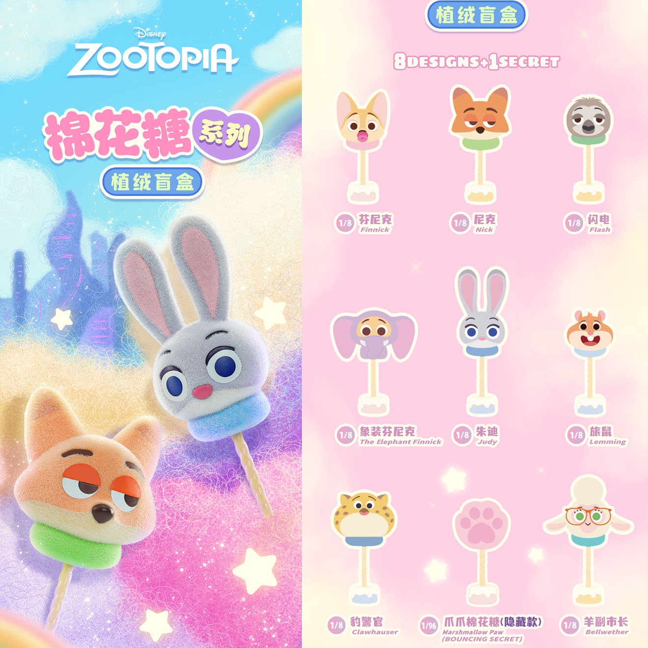 ズートピア マシュマロシリーズ セミコンプ BLINDBOX ディズニー ズートピア マシュマロ シリーズ | フィギュア