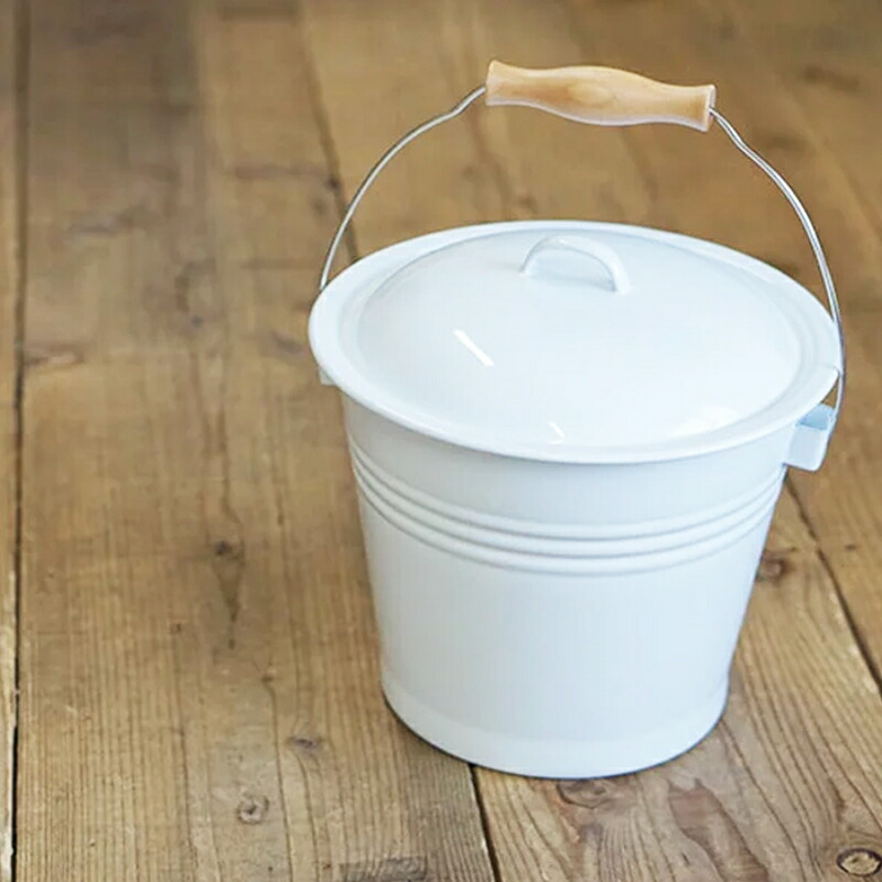 楽天市場】【安心サポート付】ホーロー バケツ（ホワイト