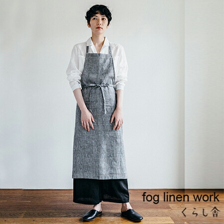 楽天市場 リネン フルエプロン グレン Fog Linen Work グレー グレンチェック チェック 格子柄 ブラック ホワイト 黒 白 灰色 フォグリネンワーク おしゃれ 麻 ナチュラル シンプル 母の日 ギフト お祝い メンズ エプロン 麻 リネンエプロン 吸水 ポイント クーポン対象