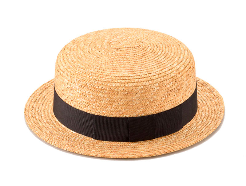 田中帽子店 子供用 カンカン帽 Marin マラン ゴム紐付き 麦わら帽子 帽子 ハット カンカン帽子 ストローハット 麦わら ブラック 黒 キッズ キッズサイズ 子供サイズ 子供 小さい 高級 日本製 職人 日よけ 日除け ゴム紐 ひもつき ひも りぼん つばあり 夏 田中帽子