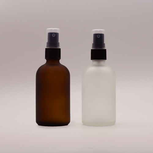 楽天市場】100ml 化粧瓶 スプレー付 フロスト加工ガラスボトル