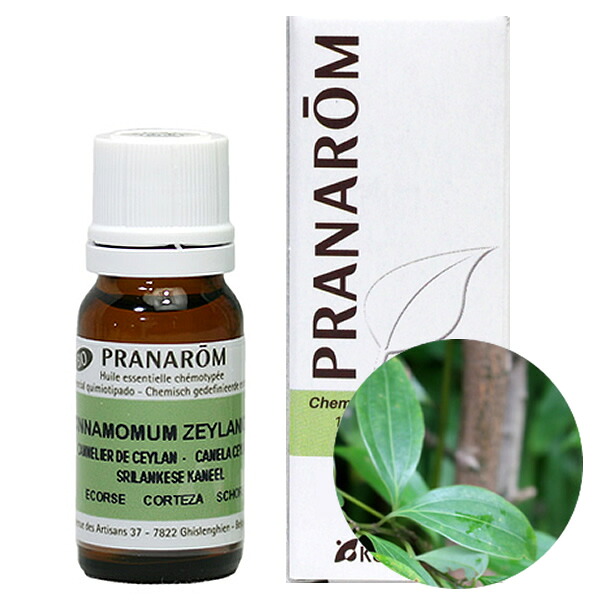 プラナロム 肉桂（木皮） 10ml プラナロム アロマオイル オーガニック  PRANAROM エッセンシャルオイル 揮発油 【貨物輸送無料】