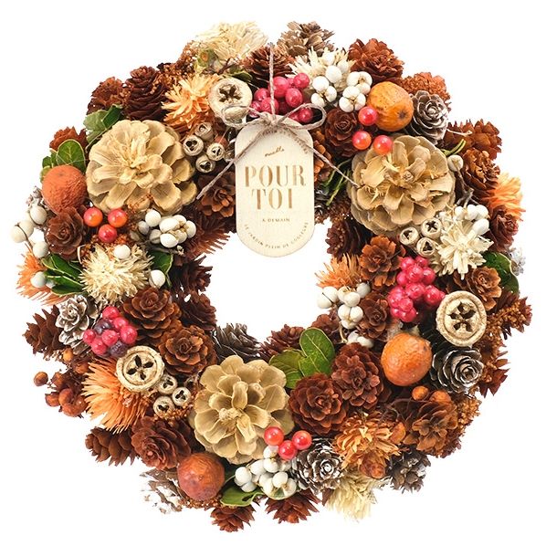 楽天市場】リース ハロウィン 秋リース 造花リース ドライフラワー花輪