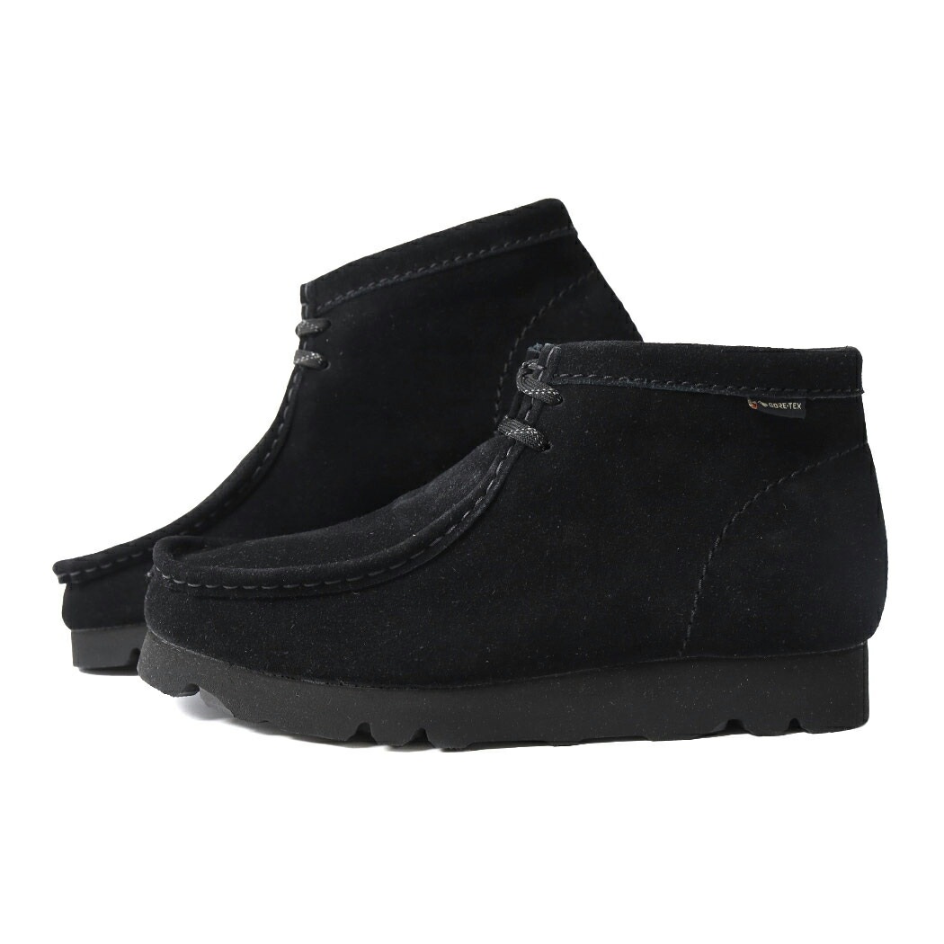 [クーポン＆P2倍！]Clarks クラークス ワラビー シューズ ゴアテックス スエード ブーツ W Wallabee BOOTS GORE-TEX Black Suede ( レディース ウィメンズ 26168586 )｜aroundo
