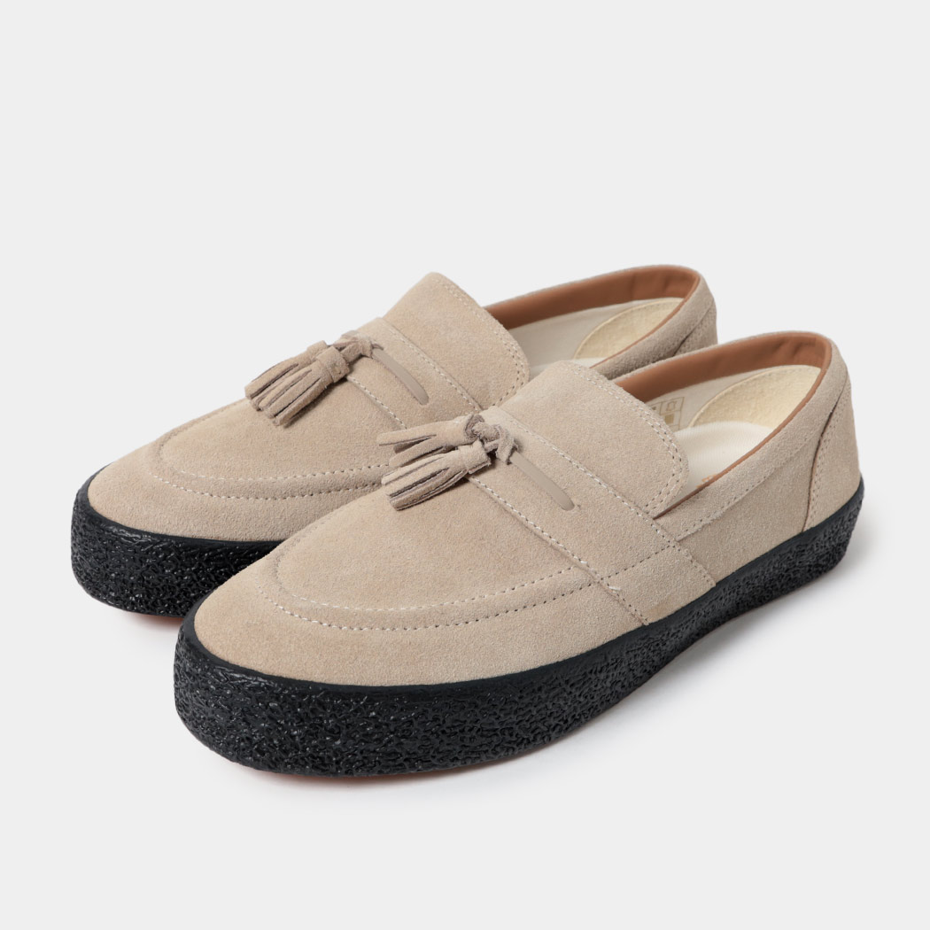 [クーポン＆P2倍！]LAST RESORT AB ラストリゾート VM005 ローファー スニーカー LOAFER SUEDE SAND/BLACK ( スケート SKATE サンド ベージュ スエード )｜aroundo