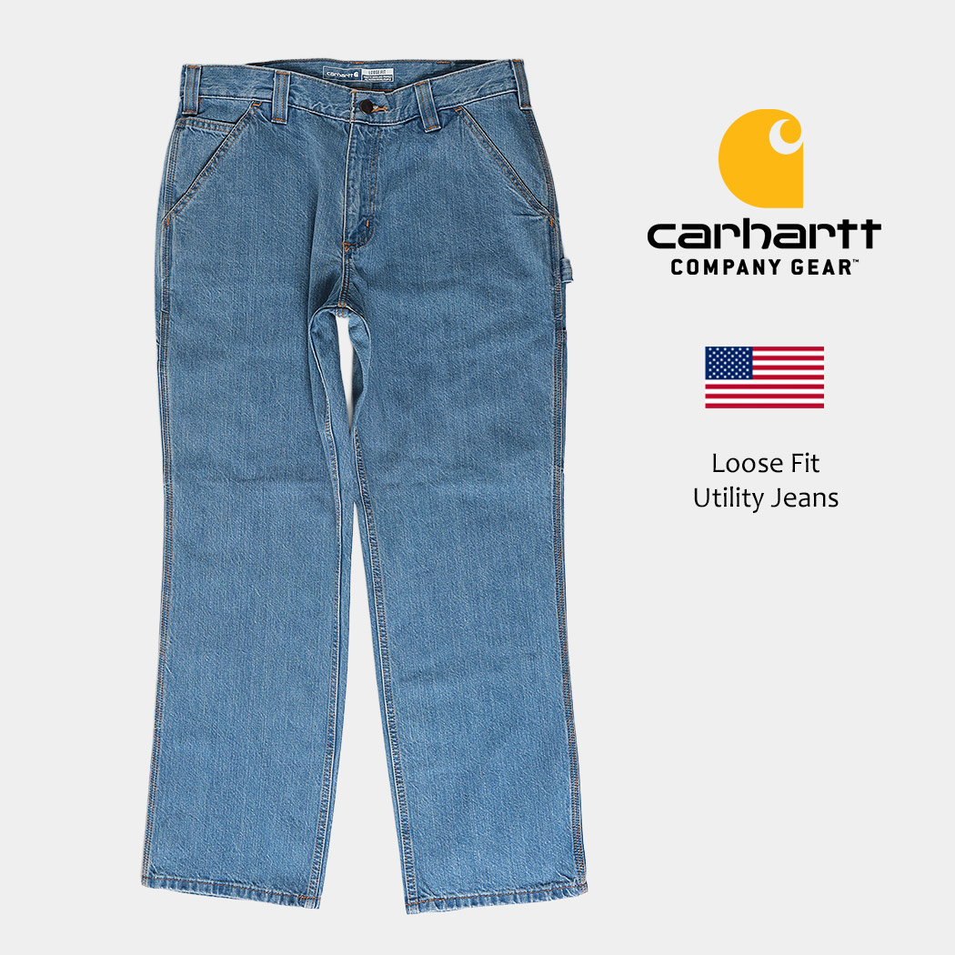 Carhartt カーハートデニムパンツ B17-DST 33x32 CARHARTT カーハート RELAXEDFIT TAPEREDLEG JEAN B17