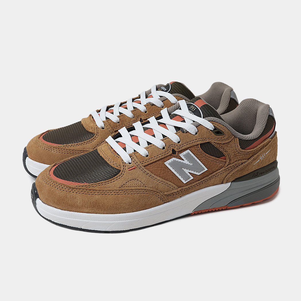 Andrew Reynolds × NEW BALANCE ニューバランス ヌメリック 933 スニーカー NUMERIC NM933MNO Wheat ( ベージュ コラボ カーキ SKATE スケート 993 992 メンズ )|aroundo