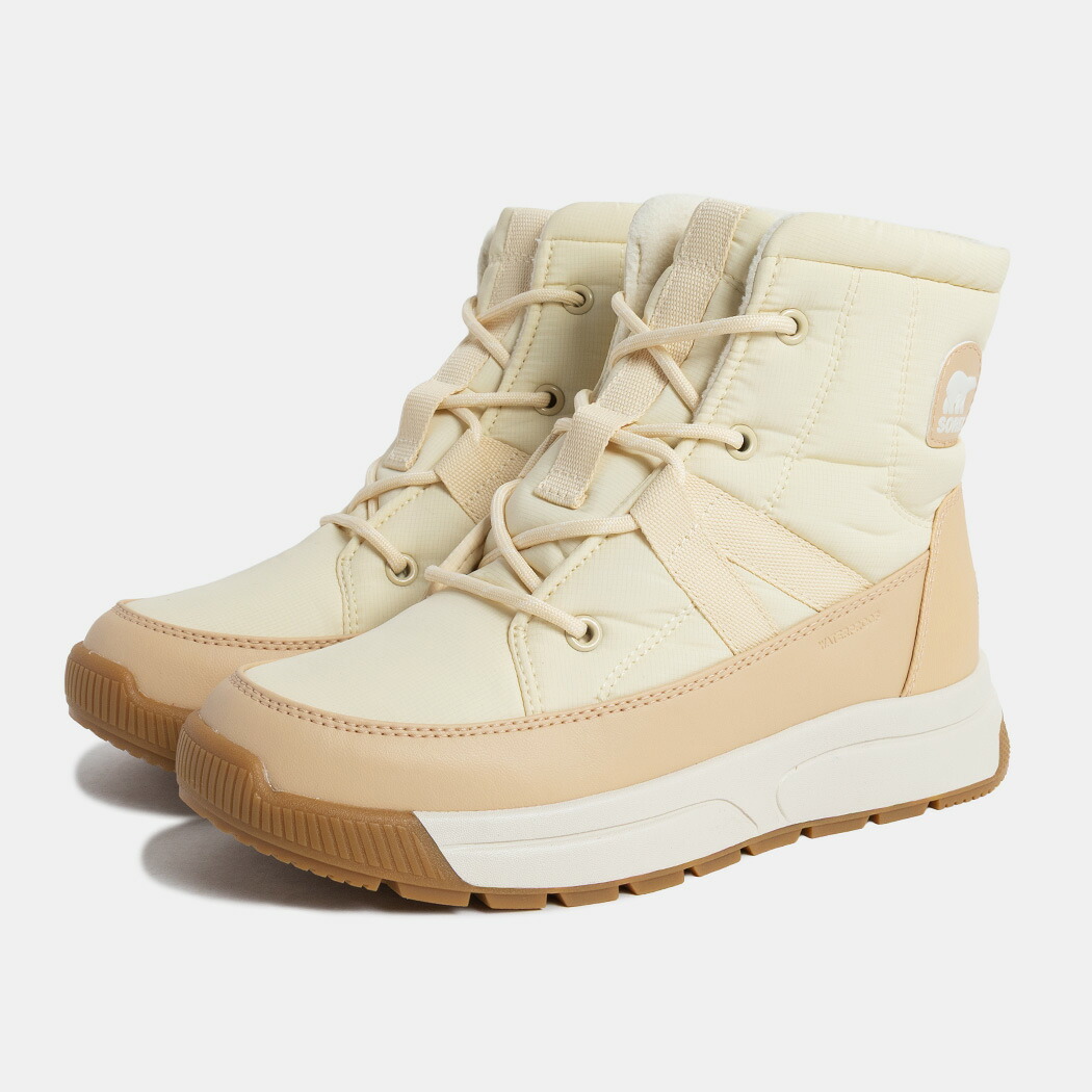 [クーポン＆P2倍！]SOREL ソレル WHITNEY 3 ブーツ MID WP TAWNY BUFF BLACK ウィットニー3 ミッド ウォータープルーフ ( ベージュ ブラウン 茶色 防水 メンズ レディース NL5282-292 )