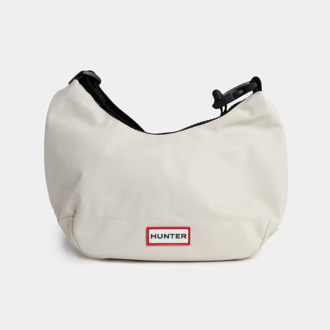 [クーポン＆P2倍！]HUNTER ハンター ショルダーバッグ トラベルバッグ ナイロン ミニ ホーボー バッグ NYLON MINI HOBO WHITE ( かばん ナイロン メンズ レディース UBS3600KBMSFD )