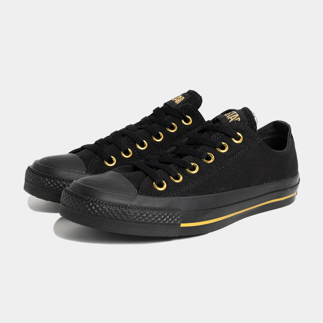 [クーポン＆P2倍！]CONVERSE コンバース スリッポン スニーカー オールスター ゴールドストライプ スリップ ALL STAR GOLDSTRIPE SLIP OX BLACK ( ローカット メンズ レディース 31316641 )