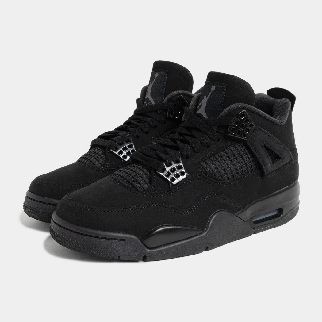 NIKE ナイキ エアジョーダン 4 スニーカー AIR JORDAN 4 BLACK CAT ( ブラック 黒 AJ4 ハイカット ブラックキャット 復刻 メンズ FV5029-010 )画像