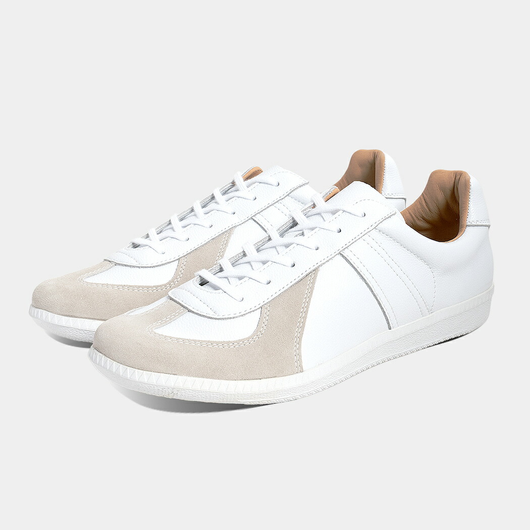 [クーポン＆P2倍！]GERMAN TRAINER ジャーマントレーナー ローカット スニーカー REPRODUCTED EDITION MODEL WHITE/WHITE ( ホワイト 白 42500WHW ) 6,019円