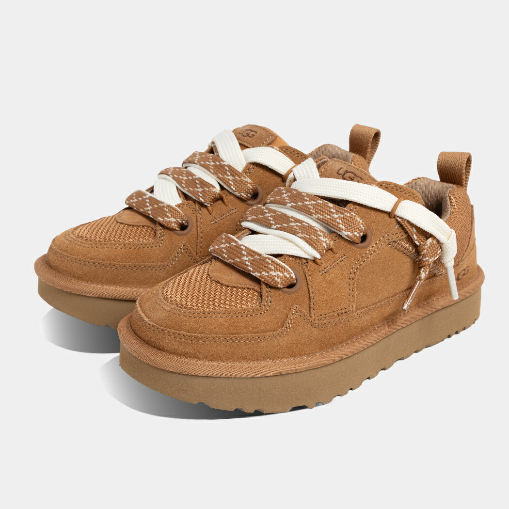 UGG アグ ボリューム 厚底 ロー ローメル スニーカー LO LOWMEL CHESTNUT ( チェスナッツ ベージュ スエード レディース レザースニーカー 1168890-CHE )