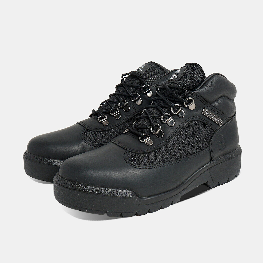 [クーポン＆P2倍！]Timberland FIELD BOOT WP L/F MID "Black Full Grain" ティンバーランド フィールドブーツ ミッド ( 黒 ブラック メンズ A17KY 001 )｜aroundo