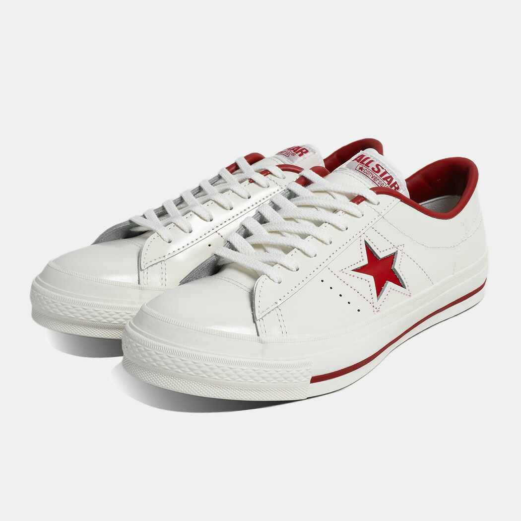 【お買い物マラソン限定クーポン配布中!!】CONVERSE コンバース ワンスター スニーカー ONE STAR J WHITE/RED ( 日本製 MADE IN JAPAN ホワイト 白 レッド 赤 メンズ CT 32346512 )