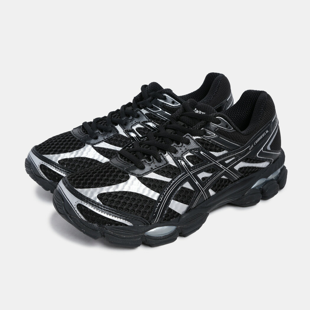 [クーポン＆P2倍！]asics アシックス GEL-CUMULUS 16 ゲル キュムラス 16 スニーカー BLACK/BLACK ( ブラック 黒 レディース メンズ 1203A733-002 )｜aroundo