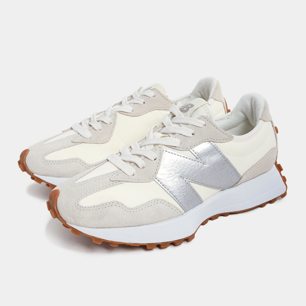 【お買い物マラソン限定クーポン配布中!!】NEW BALANCE ニューバランス 327 スニーカー W327240 ANGORA WITH SILVER METALLIC ( ホワイト 白 シルバー 372 996 573 997 )